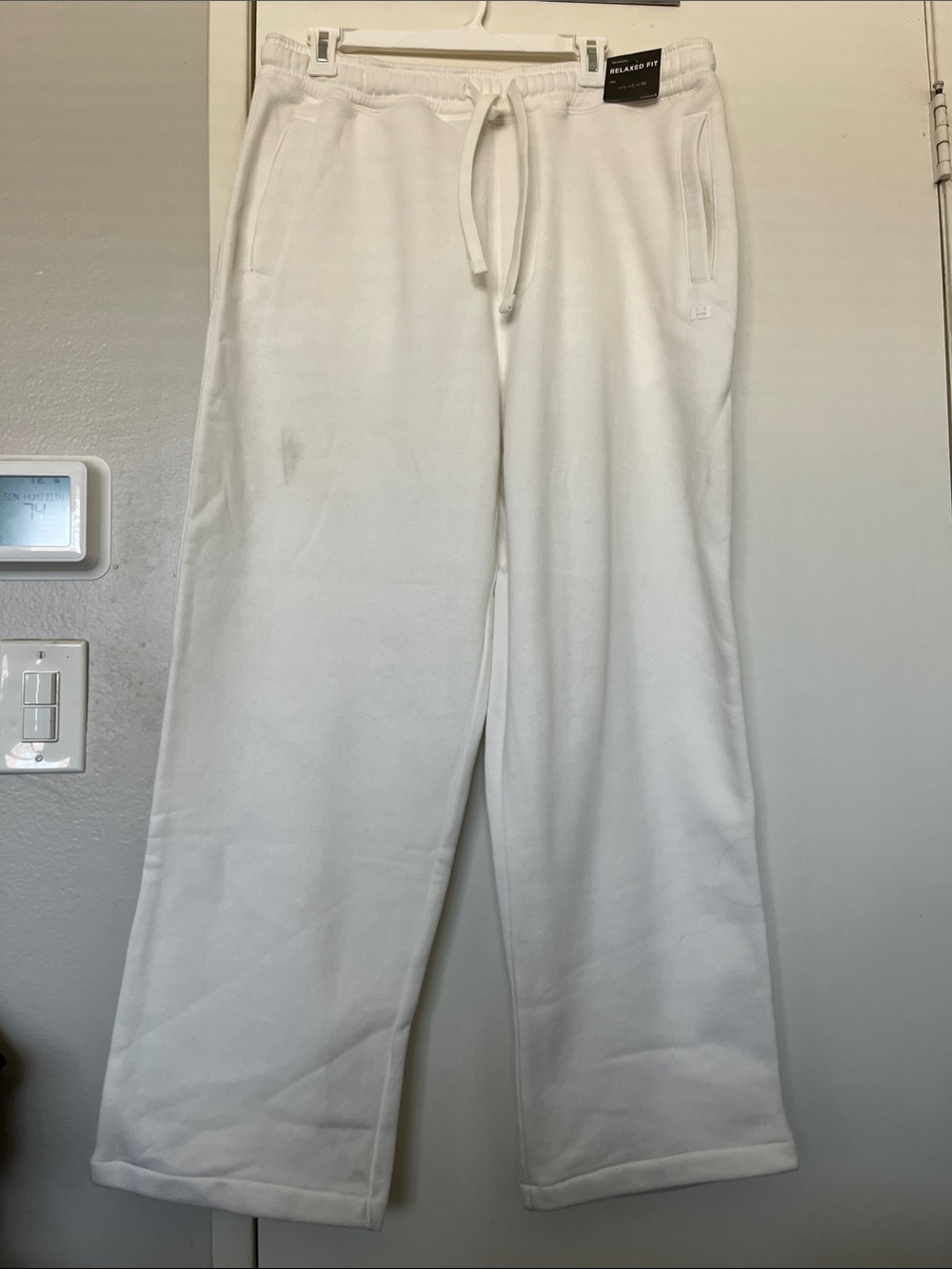Relaxed Fit White Men’s Sweatpants
